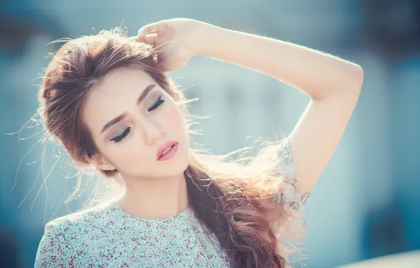 Girl, portrait, Asian