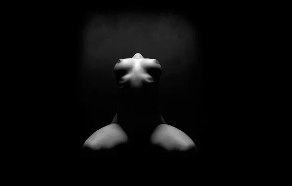 Girl, Chest, dark, dark