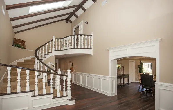 Design, style, Villa, interior, corridor, ladder