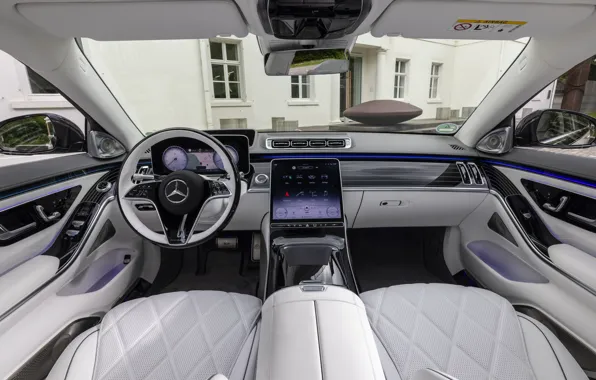 Picture Mercedes-Benz, Mercedes, Maybach, S-Class, car interior, Mercedes-Maybach S 680