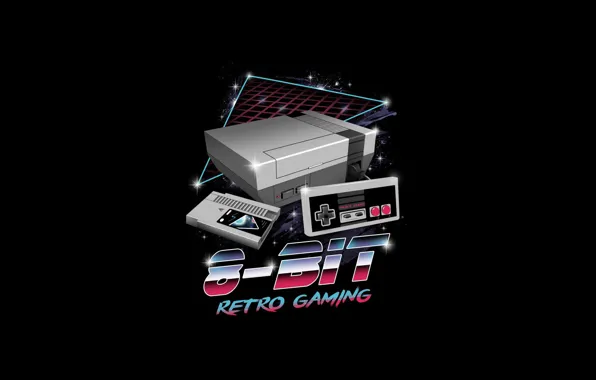 Minimalism, Retro, Style, Background, Art, Art, Console, Joystick