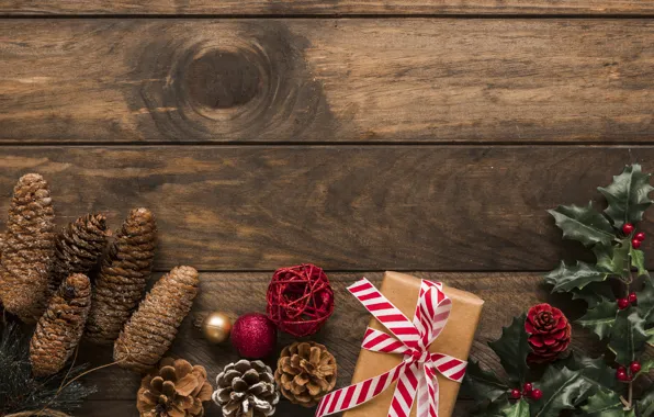 Decoration, gift, new year, Christmas, Christmas, wood, New Year, gift