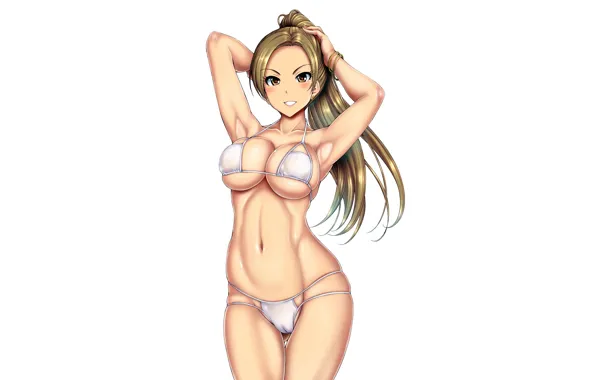 Girl, sexy, cleavage, long hair, boobs, anime, beautiful, pretty