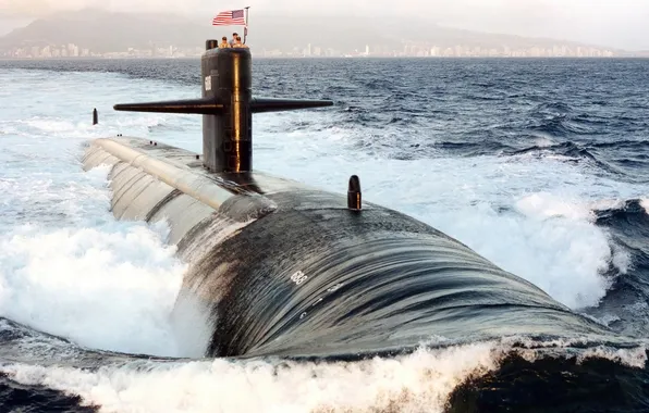 Submarine, submarine, USS Los Angeles, SSN-688