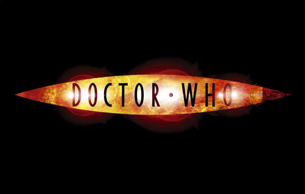 Picture logo, the series, black background, Doctor Who, Doctor Who