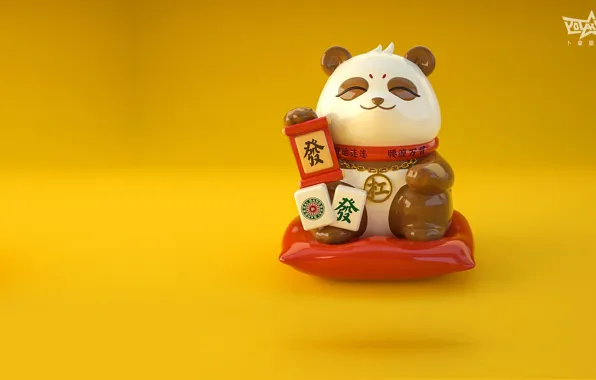 Picture the game, art, Panda, Mahjong, Lucky Panda, Jane Ye