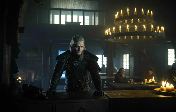 Look, candles, hero, male, The Witcher, The Witcher, Henry Cavill