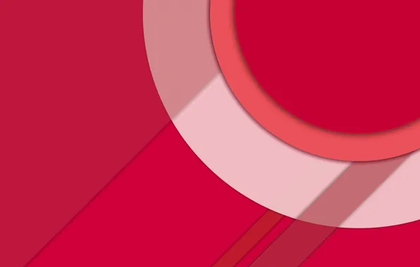 Red, Circles, Design, Line, Lollipop, Fon, Material, Android 5.0