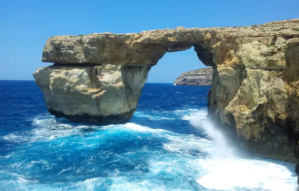 Sea, wave, the sky, rocks