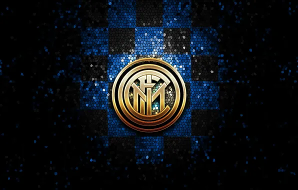 Wallpaper, sport, logo, football, Inter Milan, glitter, checkered