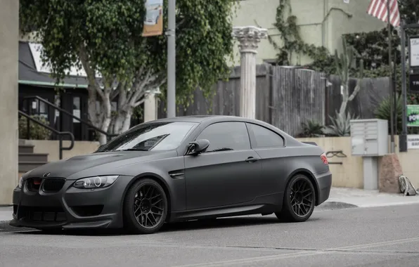 Picture black, tuning, BMW, BMW, Black, E92, Matte, Mat