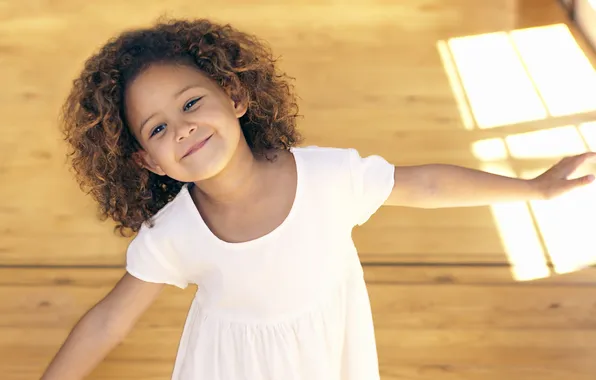 Joy, smile, dress, girl