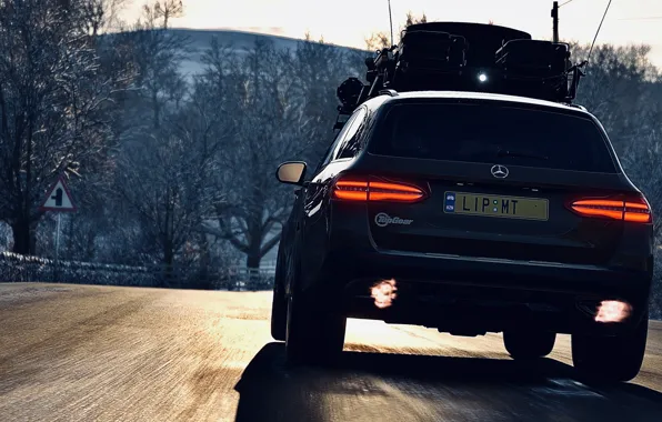HDR, Mercedes, Benz, Fire, Winter, Snow, Game, E Class