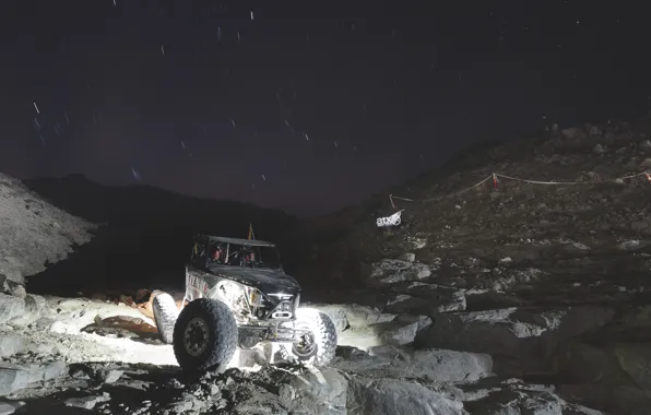 Picture car, night, the roads, night, offroad