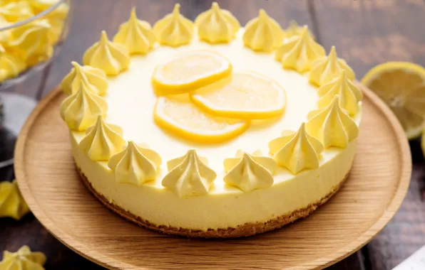 Lemon, cake, cheesecake