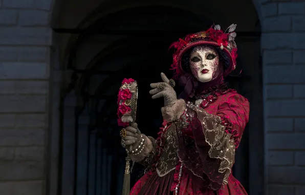 Girl, decoration, style, mask, Italy, costume, Venice, outfit