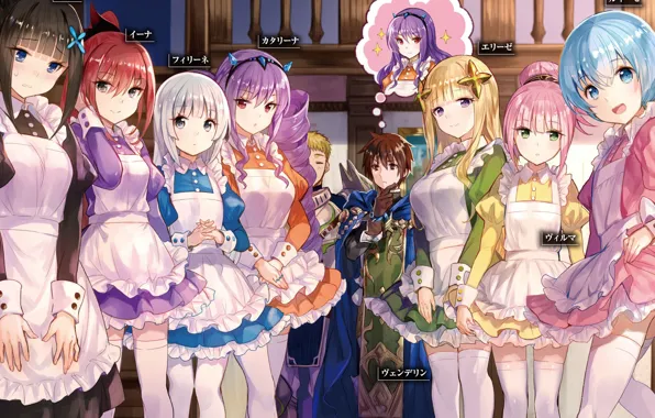 Picture girl, anime, guy, harem, Hachinan tte Sore wa Nai deshou!