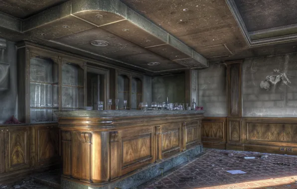 Background, interior, bar