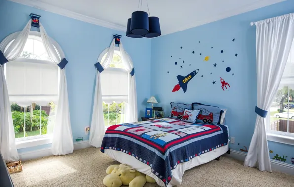 Toys, bed, interior, bedroom, children's room