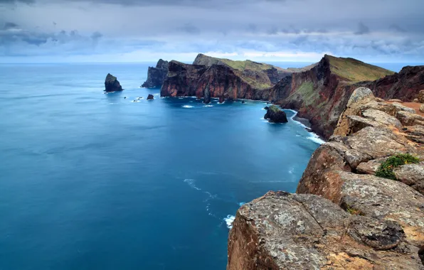 SEA, The OCEAN, The SKY, CLOUDS, BEAUTY, DAL, REEFS, ROCKS