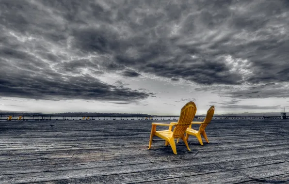 Clouds, sunrise, washington, waterfront