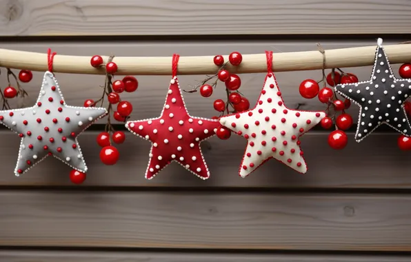 Stars, toys, Board, Christmas, New year, hang, AI art, neural network