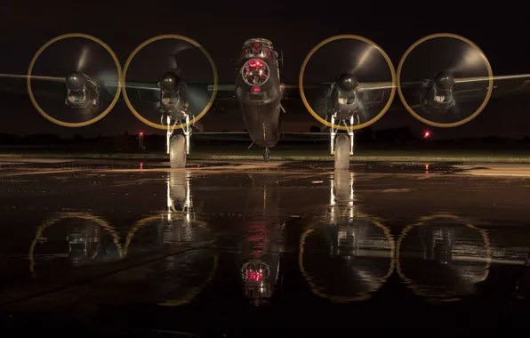 Picture bomber, four-engine, heavy, Avro Lancaster