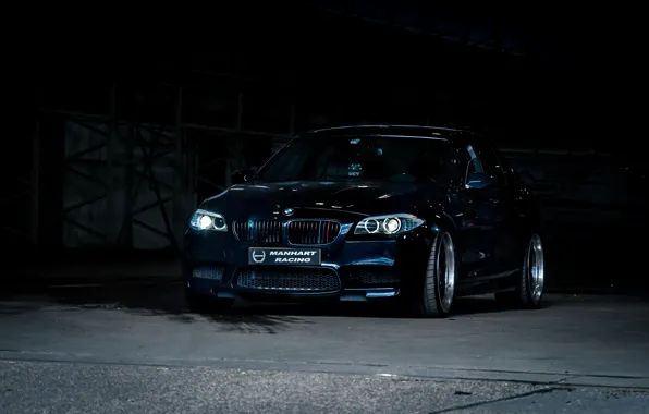 Picture black, bmw, BMW, black, the front, f10, daylight