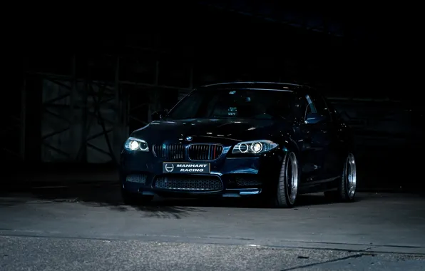 Black, bmw, BMW, black, the front, f10, daylight