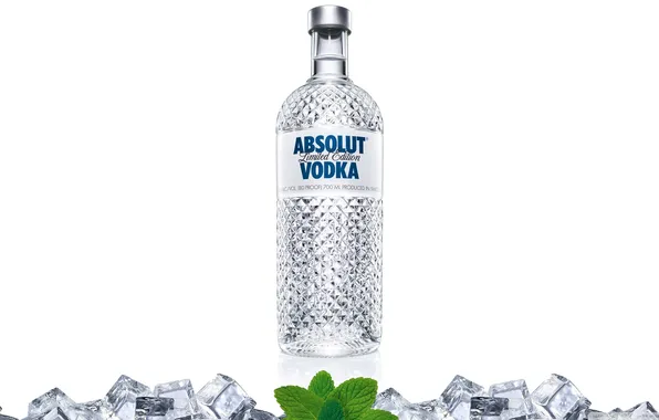 Bottle, Ice, Drink, Vodka, Absolut