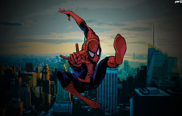 City, marvel, comics, amazing, animated, spiderman, jawzf, peter parker
