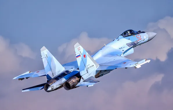 Picture the sky, flight, Su-35, Su-35, Videoconferencing Russia, fighter, generation 4