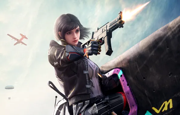 Girl, gun, PlayerUnknown's Battlegrounds