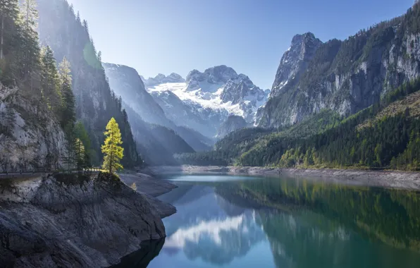 Landscape, mountains, lake, Austria, Alps