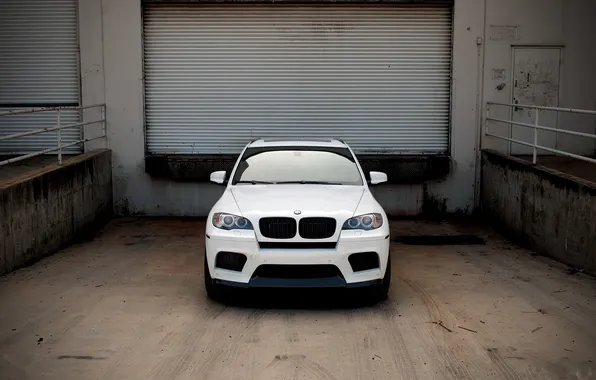Picture white, reflection, bmw, BMW, profile, white, crossover, e70