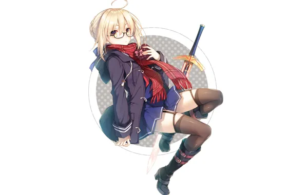 Girl, sword, the saber, Fate / Stay Night