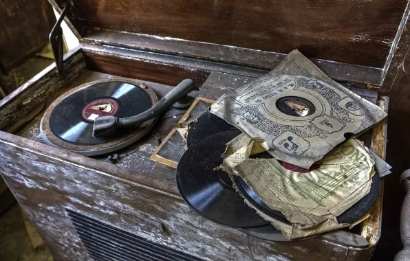 Picture music, gramophone, records