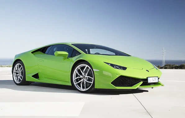 Coast, Lamborghini, green, Huracan