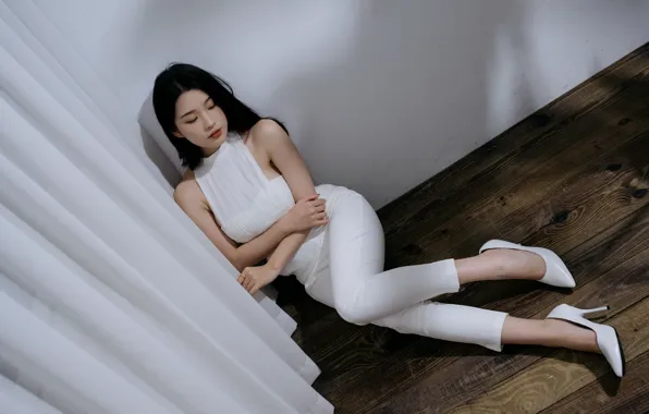 Picture girl, pose, Asian