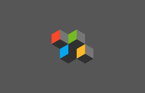 Logo, Windows, cube, the volume