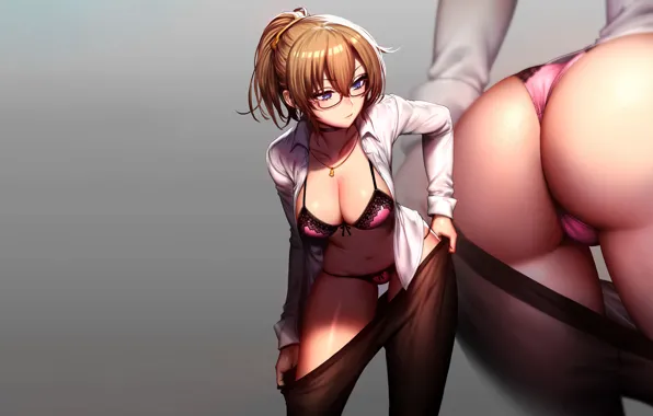 Picture girl, sexy, lingerie, Cameltoe, ass, bra, cleavage, panties