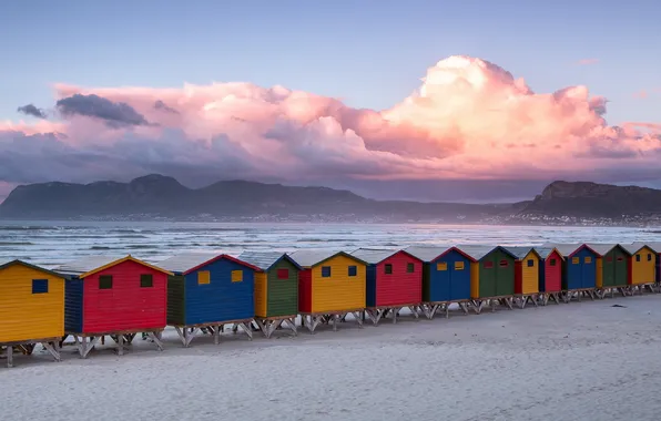 Picture sea, beach, landscape, houses