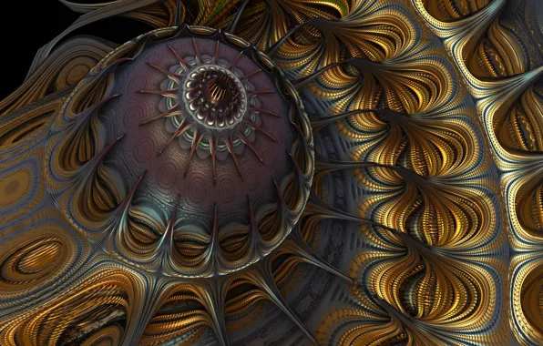 Pattern, Medusa, fractal, the volume