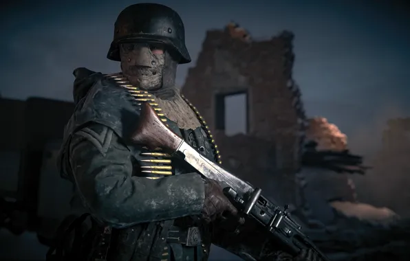 Call of Duty, game, weapon, war, cod, mask, pearls, machinegun