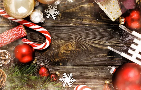 Picture decoration, balls, New Year, Christmas, Christmas, balls, wood, New Year, decoration, xmas, Merry