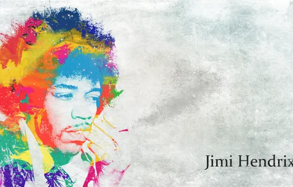 Picture style, guitarist, singer, composer, psychedelic, Jimi Hendrix, iridescence, Jimi Hendrix