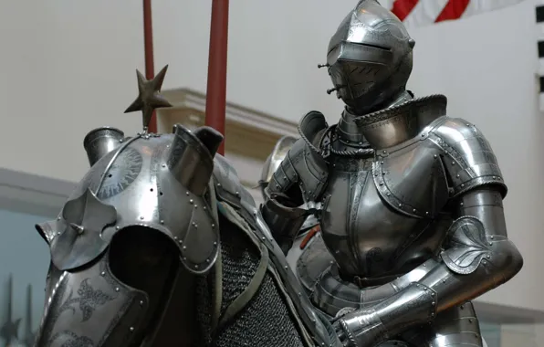 Armor, Museum, horse, Art, and, horses, knights, armour