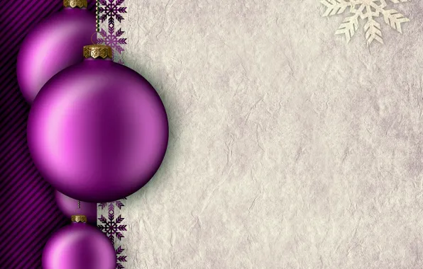 Picture decoration, balls, New Year, Christmas, Christmas, balls, New Year, purple