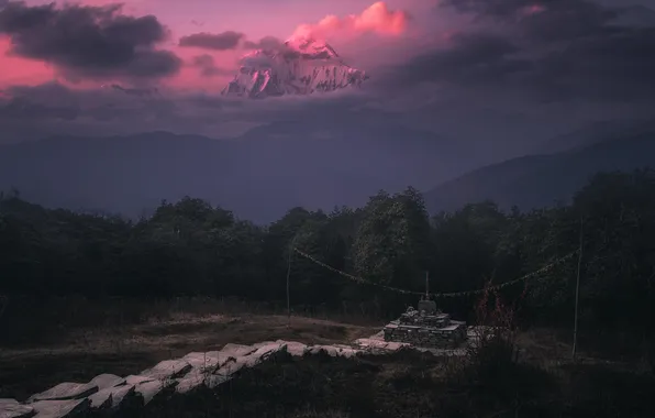 Picture landscape, mountains, Nepal, Anna Politova