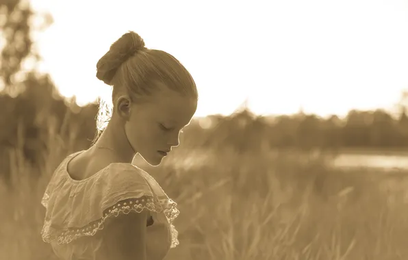 Background, portrait, girl